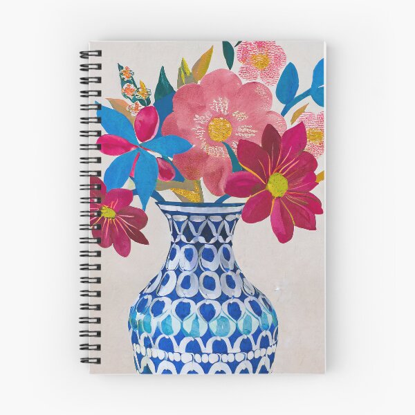 Item preview,  Whimsical Bouquet in Blue Vase designed and sold by Alwayscreateart.