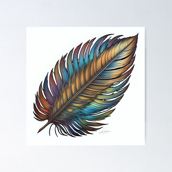 Item preview, Colorful feather designed and sold by greygoul.