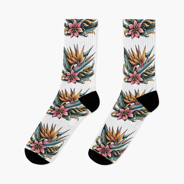 Item preview, Bird of Paradise Flower Flash Tattoo Art Design designed and sold by BrianSaysDesign.