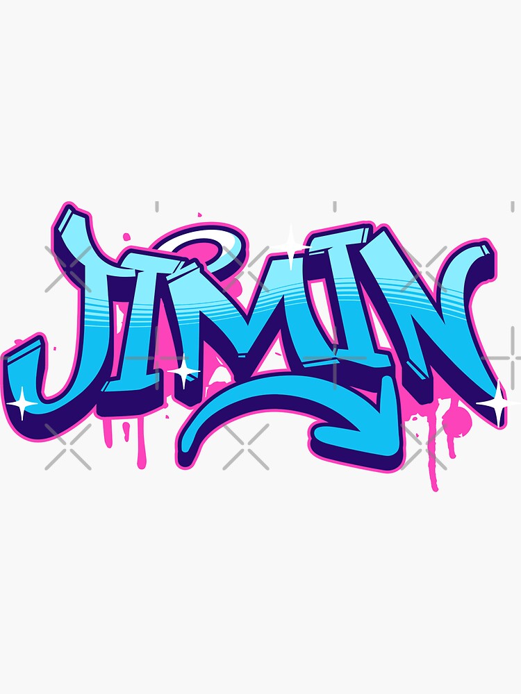BTS Bangtan Park Jimin name graffiti typography army | Morcaworks