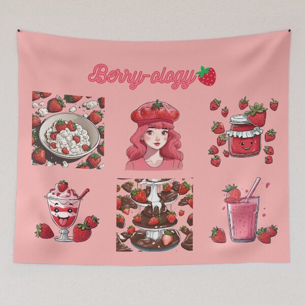 Item preview, Berry-Ology Strawberry Themed Tote designed and sold by Raat-Ki-Rani.