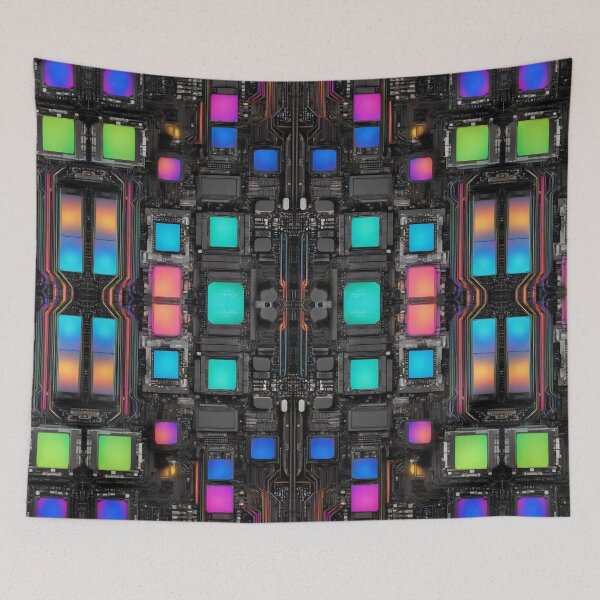 Item preview, Cybernetics - Black and Multi - 01 designed and sold by Mystic-Images.