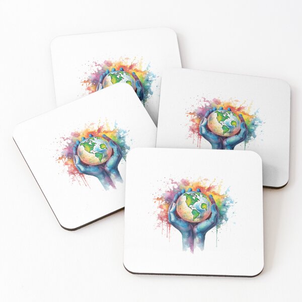 Item preview, Spiritual Zen Menagerie - Rainbow Watercolor Yoga Animals in Mandala Bliss designed and sold by Silver Medal.
