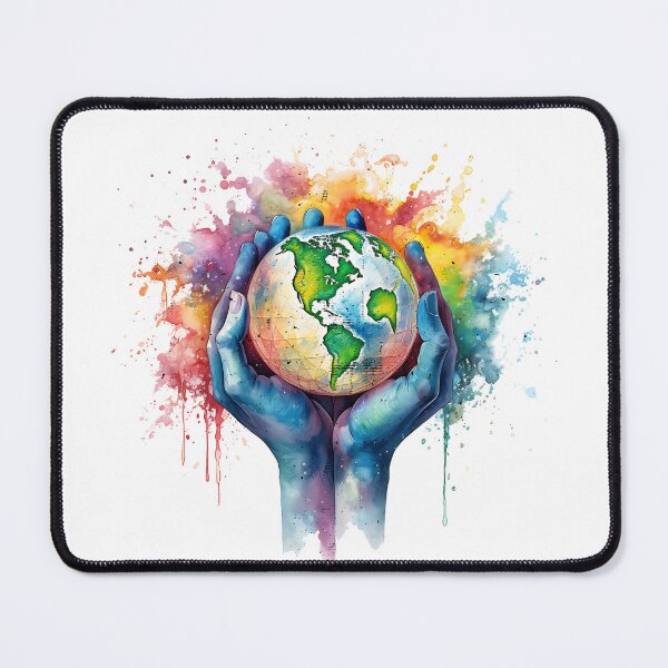 Item preview, Spiritual Zen Menagerie - Rainbow Watercolor Yoga Animals in Mandala Bliss designed and sold by Silver Medal.