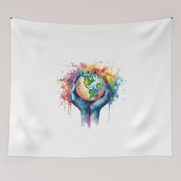 Item preview, Spiritual Zen Menagerie - Rainbow Watercolor Yoga Animals in Mandala Bliss designed and sold by Silver Medal.