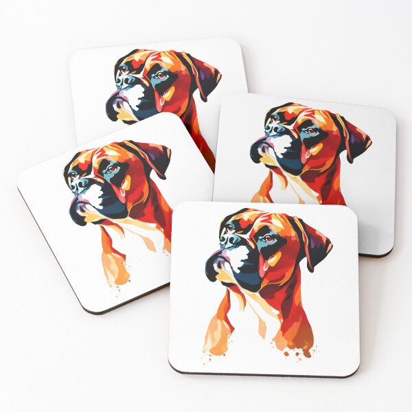 Item preview,  Cute boxer dog watercolor  designed and sold by Animalpetslover.