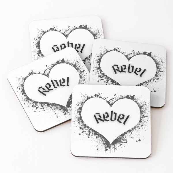 Item preview, Black on Black Blood Spattered Rebel Heart designed and sold by Rebel Gurl.