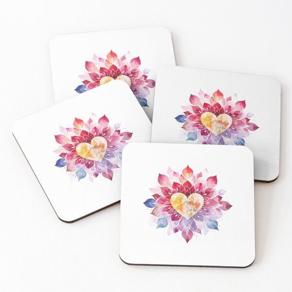 Artikelvorschau, Chakra-Tier-Meditation – Regenbogen-Mandala-Aquarell für spirituelles Gleichgewicht entworfen und verkauft von Silver Medal.