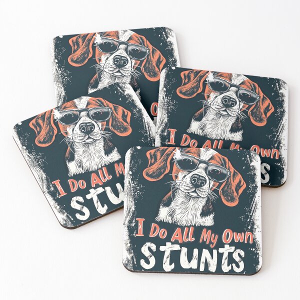 Item preview, Beagle ddog puppy wearing sunglass i do all my own stunts 300dpi designed and sold by SOPIZiLA.