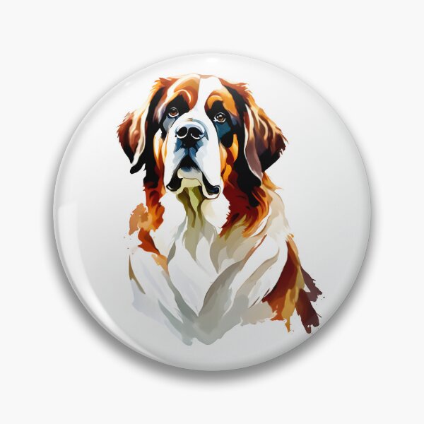 Item preview, Saint Bernard dog watercolor  designed and sold by Animalpetslover.