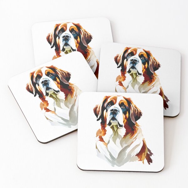 Item preview, Saint Bernard dog watercolor  designed and sold by Animalpetslover.