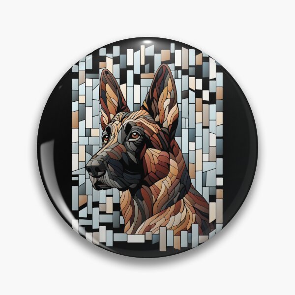 Item preview, Dutch Shepherd Dog- Mosaic Art designed and sold by k9printart.