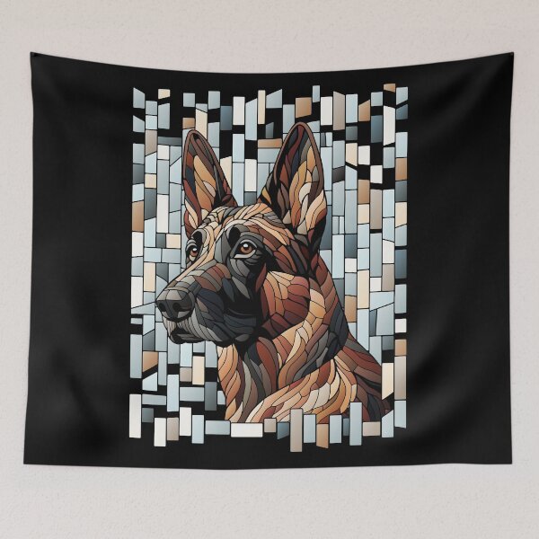 Item preview, Dutch Shepherd Dog- Mosaic Art designed and sold by k9printart.
