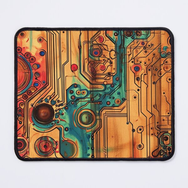 Item preview, Circuitry Synthesis: Abstract Electronic Veins Woodburn Art designed and sold by Nicholas Panek.