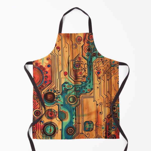 Item preview, Circuitry Synthesis: Abstract Electronic Veins Woodburn Art designed and sold by Nicholas Panek.
