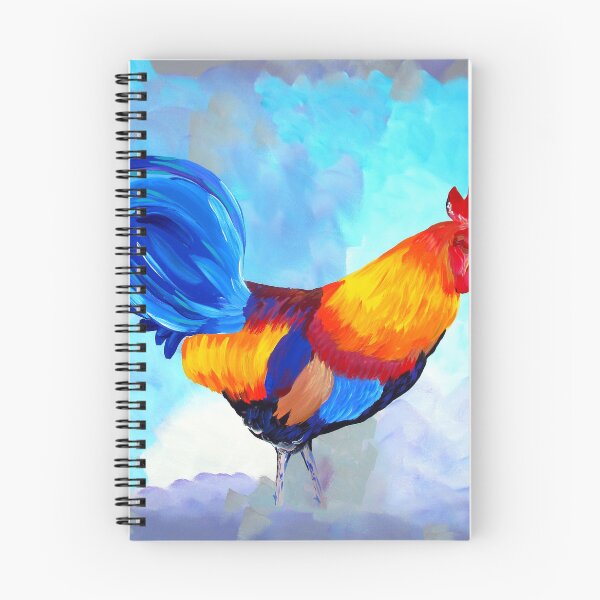 Item preview, Rooster with Green Grey and Blue designed and sold by cathyartist.