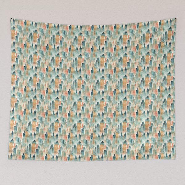 Item preview, Cityscape Skylines seamless pattern designed and sold by tuajedka.