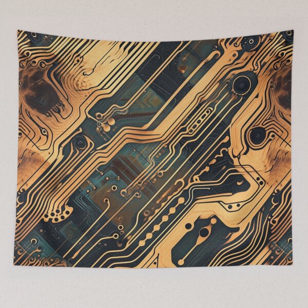 Item preview, Woodgrain Circuitry: Natural Tech Fusion designed and sold by Nicholas Panek.