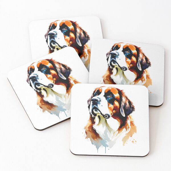 Item preview,  Cute Saint Bernard dog watercolor  designed and sold by Animalpetslover.