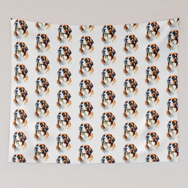 Item preview,  Cute Saint Bernard dog watercolor  designed and sold by Animalpetslover.