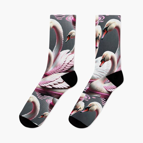 Item preview, Swans White with Pink Trim designed and sold by purplesensation.