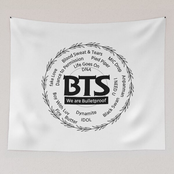 Item preview, BTS song titles designed and sold by emptysky1201.
