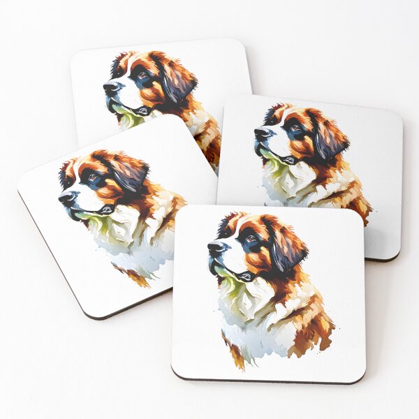 Item preview,   Cute Saint Bernard dog watercolor  designed and sold by Animalpetslover.