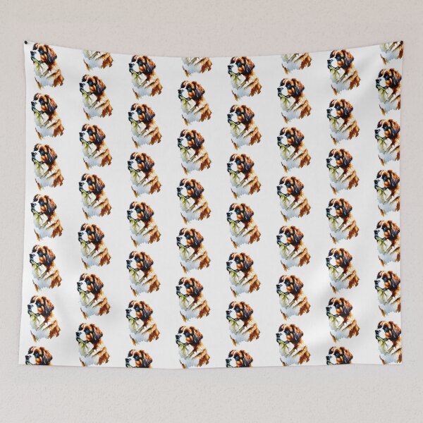 Item preview,   Cute Saint Bernard dog watercolor  designed and sold by Animalpetslover.