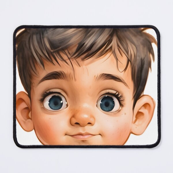Item preview, Cherub's Gaze - Adorable Kid Illustration designed and sold by Sakshi Jha.