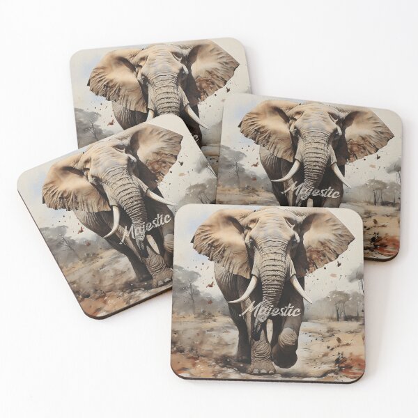 Item preview, Majestic African Elephant Encounter designed and sold by inkArtistryfine.