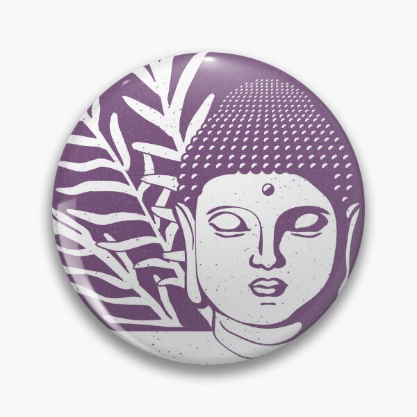 Item preview, Buddha Head Statue with Palm Fronds - Plum + Snow designed and sold by Irene Estelle.
