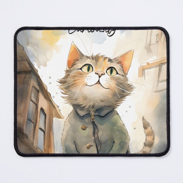 Item preview, Curious Cat: Whimsical Urban Tale designed and sold by inkArtistryfine.