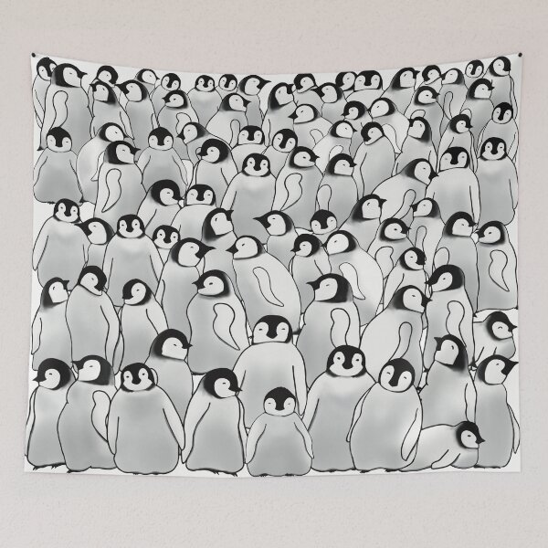 Item preview, Creche, Emperor Penguin Chicks Art designed and sold by jvcoart.
