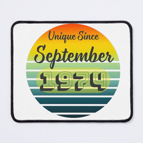 Item preview, Retro Birthday Sunset - Unique Since September 1974 designed and sold by TeeTown Treasure.