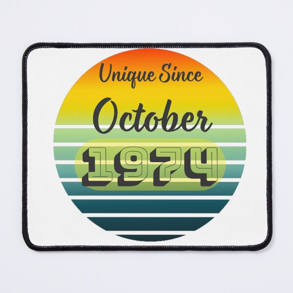 Item preview, Retro Birthday Sunset - Unique Since October 1974 designed and sold by TeeTown Treasure.