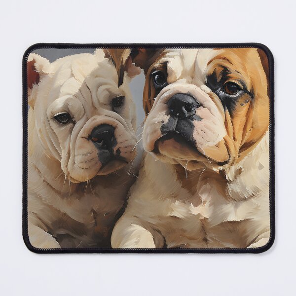 Item preview, Charming Bulldog Duo Portrait designed and sold by inkArtistryfine.