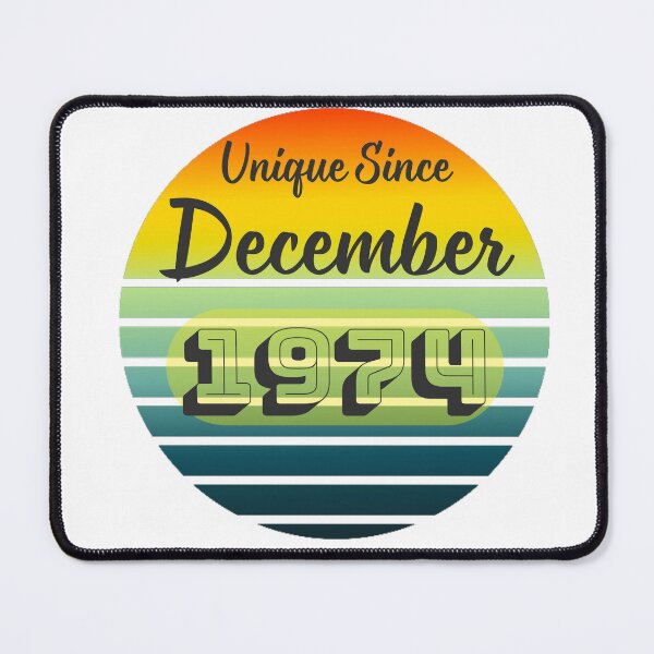 Item preview, Retro Birthday Sunset - Unique Since December 1974 designed and sold by TeeTown Treasure.