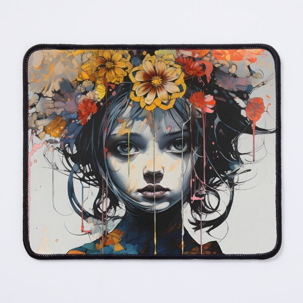 Item preview, Floral Essence Abstract Portrait designed and sold by inkArtistryfine.
