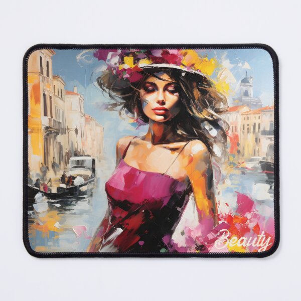 Item preview, Venetian Elegance: Floral Fashion Portrait designed and sold by inkArtistryfine.