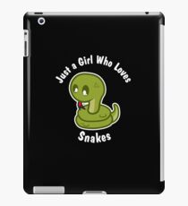 Just A Girl Who Loves Snakes Shirt Snake Lover Shirt iPad Case/Skin