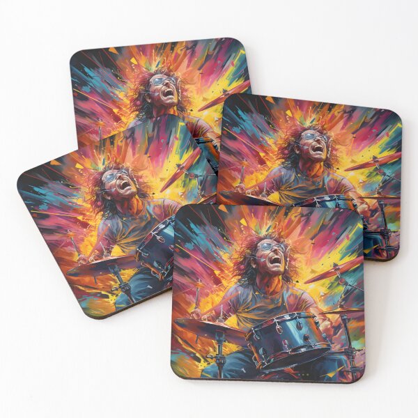 Item preview, Rhythmic Explosion: Dynamic Drummer Art designed and sold by inkArtistryfine.
