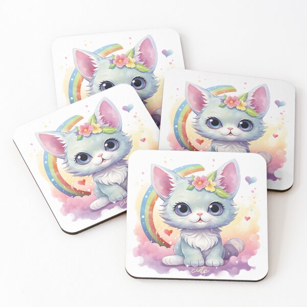 Item preview, Enchanted Whiskers: Pastel Kitten Dream designed and sold by inkArtistryfine.