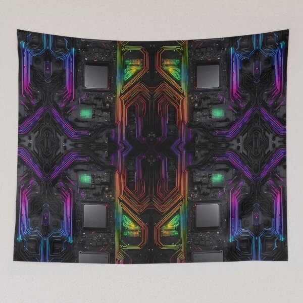 Item preview, Cybernetics - Black and Multi - 06 designed and sold by Mystic-Images.