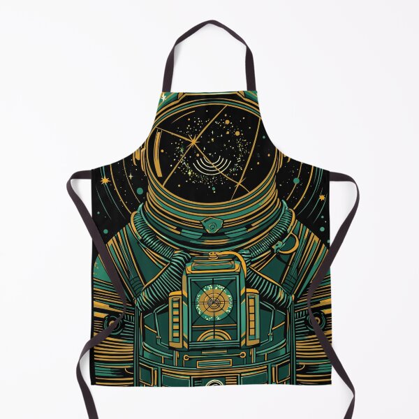 Item preview, Stellar Navigator: Astronaut and Cosmic Patterns Art Print designed and sold by Nicholas Panek.