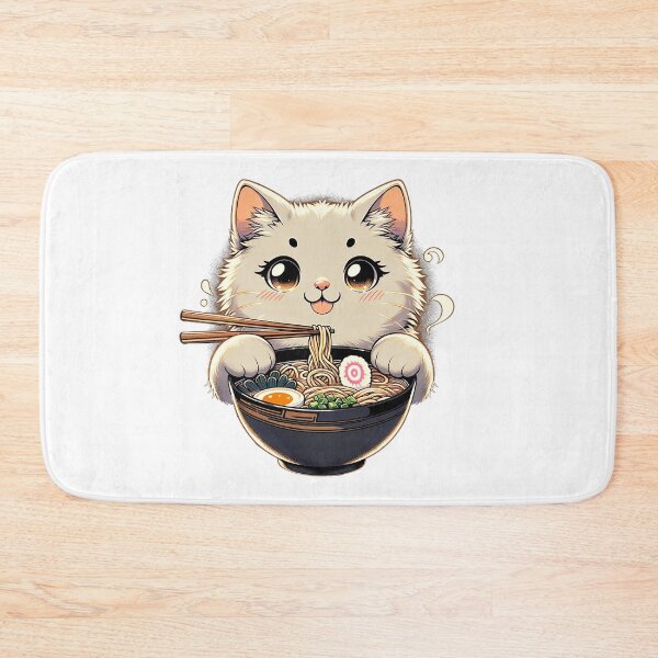 Item preview, Japanese Cute Cate Eating Ramen Noodles  Stickers designed and sold by olympe-store.