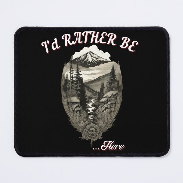 Item preview, I'd Rather be here retro outdoor adventure survival design designed and sold by Jt41.