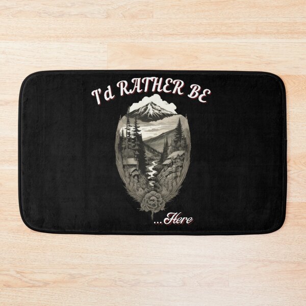 Item preview, I'd Rather be here retro outdoor adventure survival design designed and sold by Jt41.