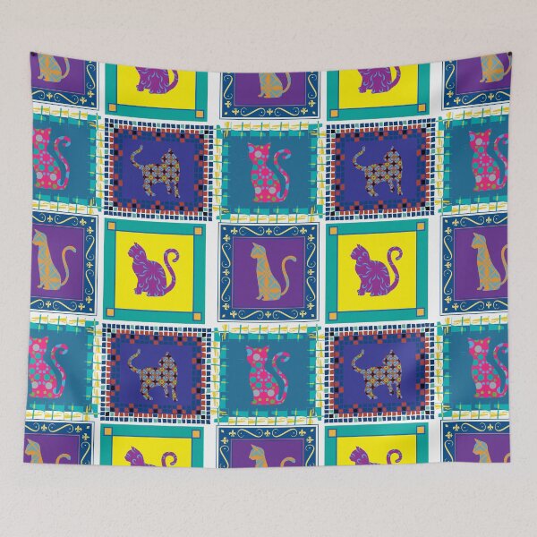 Item preview, Crazy Patterned Cat Portraits designed and sold by Tee4Tu.