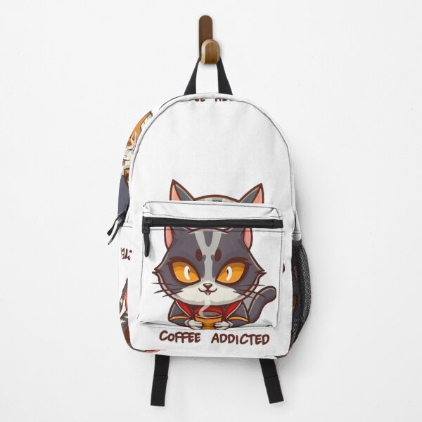 Item preview, cute cat coffee addict designed and sold by bukajart.
