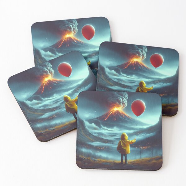 Item preview, Digital Art Volcano Red Balloon Boy 2 designed and sold by AIExpressive.